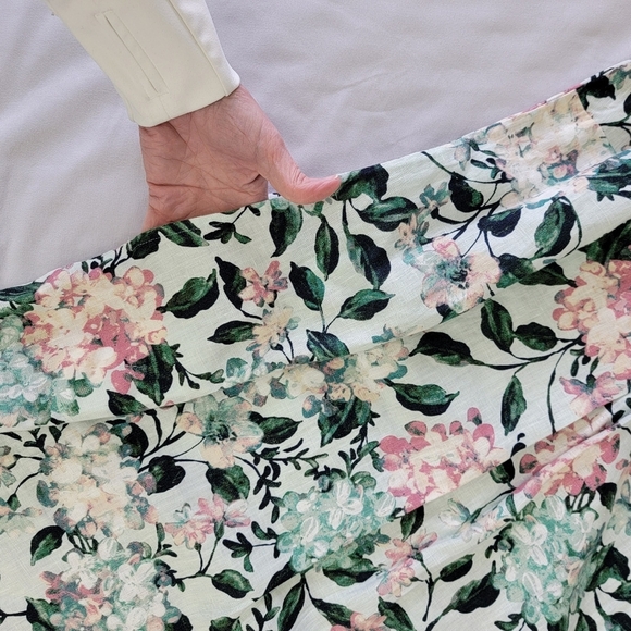 J Jill Love Linen 100% Linen Sleeveless Floral Dress Pockets Spring XS - Picture 6 of 15